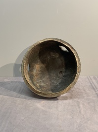 A massive Chinese archaistic bronze 'elephant' censer and cover, Ming