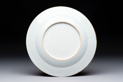 A Chinese famille rose 'European subject' plate, Qianlong, ca. 1760