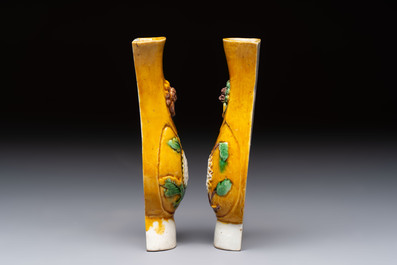 Eight Chinese sancai-glazed wares, 19th C.