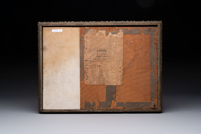 Five Chinese Canton export leaf paintings with punishment scenes, 19th C.