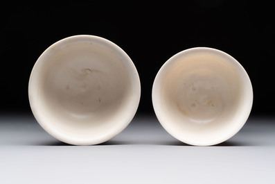 Five Chinese white-glazed 'Hatcher Cargo' shipwreck bowls, Transitional period