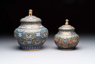 Five various Chinese cloisonn&eacute; wares, 19th C.