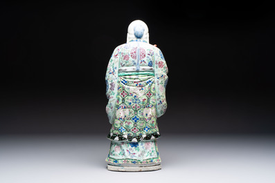 A Chinese famille rose figure of Shoulao, 19th C.