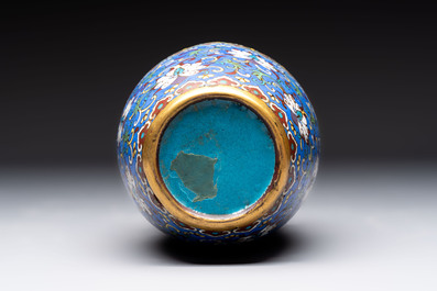 Five various Chinese cloisonn&eacute; wares, 19th C.