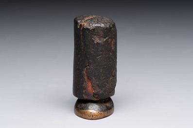 A Tibetan copper Gawu box and tsa tsa mold, 19th C.