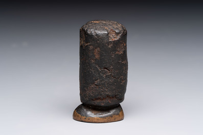 A Tibetan copper Gawu box and tsa tsa mold, 19th C.