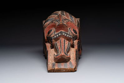 A polychrome 'Batak Singa' architectural element, North Sumatra, Indonesia, 19/20th C.