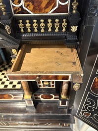A fine Italian tortoiseshell- and ebony-veneered cabinet, Florence, 17th C.