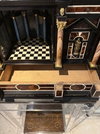 A fine Italian tortoiseshell- and ebony-veneered cabinet, Florence, 17th C.