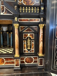 A fine Italian tortoiseshell- and ebony-veneered cabinet, Florence, 17th C.