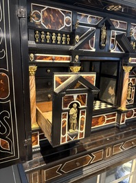 A fine Italian tortoiseshell- and ebony-veneered cabinet, Florence, 17th C.
