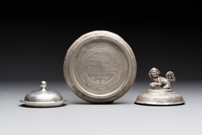 A varied collection of 12 Chinese export silver wares, 19/20th C.