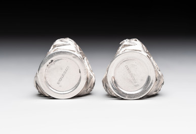 A varied collection of 12 Chinese export silver wares, 19/20th C.