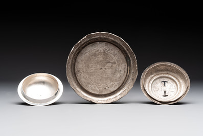 A varied collection of 12 Chinese export silver wares, 19/20th C.