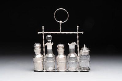 A varied collection of 12 Chinese export silver wares, 19/20th C.
