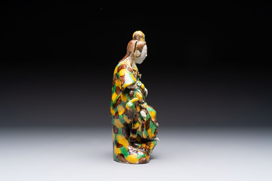 Five Chinese sancai-glazed wares, Kangxi and later