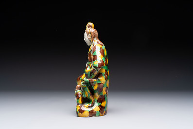 Five Chinese sancai-glazed wares, Kangxi and later