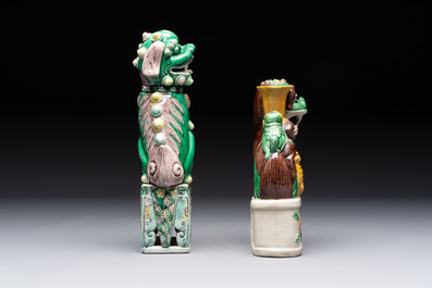 Five Chinese sancai-glazed wares, Kangxi and later