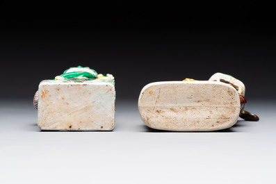 Five Chinese sancai-glazed wares, Kangxi and later