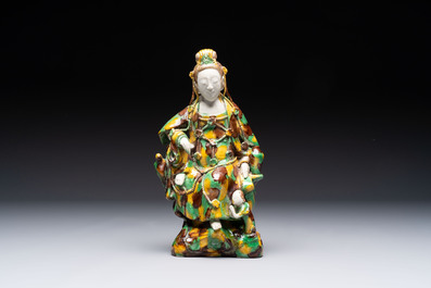 Five Chinese sancai-glazed wares, Kangxi and later