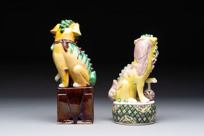 Five Chinese sancai-glazed wares, Kangxi and later