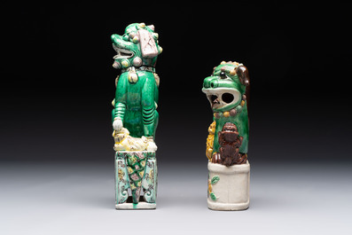 Five Chinese sancai-glazed wares, Kangxi and later