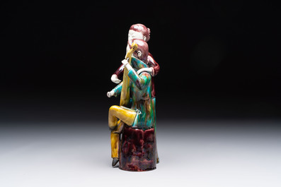 A Chinese sancai-glazed biscuit 'musician' group, Republic