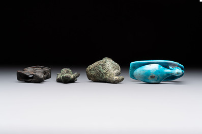 Six various bronze, stone and ceramic wares, Iran/Egypt/Roman/China, 1st C. and later