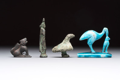 Six various bronze, stone and ceramic wares, Iran/Egypt/Roman/China, 1st C. and later