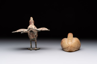 Six various bronze, stone and ceramic wares, Iran/Egypt/Roman/China, 1st C. and later