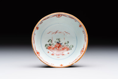 Eight Chinese blue, white, famille verte, and European-decorated wares, Kangxi/Qianlong