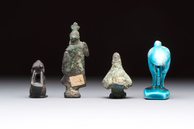 Six various bronze, stone and ceramic wares, Iran/Egypt/Roman/China, 1st C. and later