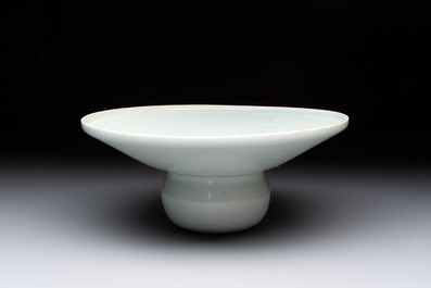 A Chinese qingbai spittoon with incised floral design, Song/Yuan