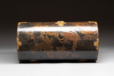 A Japanese gilt-lacquered Namban chest for the Dutch or Portuguese market, Edo, 17th C.