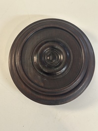 A collection of 11 Chinese wooden stands, 19/20th C.
