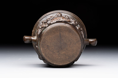 A French bronze mortar, 17th C.