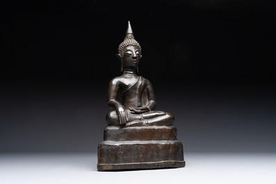 A Burmese bronze Buddha, 17/18th C.