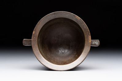 A French bronze mortar, 17th C.