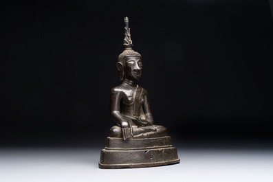 A Thai bronze Buddha, 17/18th C.