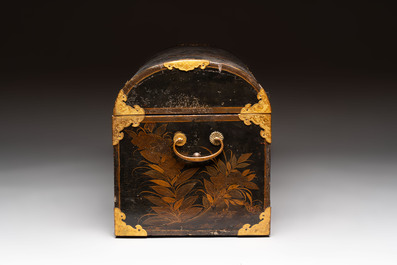 A Japanese gilt-lacquered Namban chest for the Dutch or Portuguese market, Edo, 17th C.