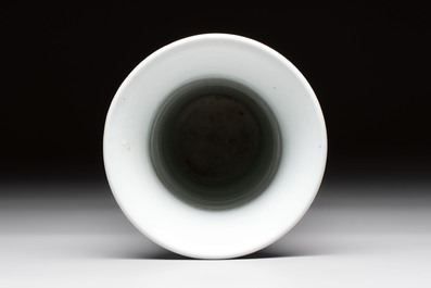 A Chinese blue and white 'Long Eliza and playing boys' 'gu' vase, Kangxi