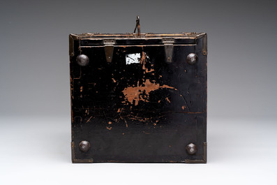 A Japanese Nanban portable lacquer cabinet, Momoyama, late 16th/early 17th C.