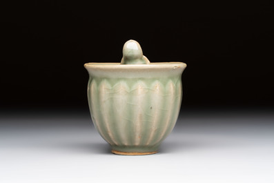 A Chinese Longquan celadon 'Trick Cup', Ming or later