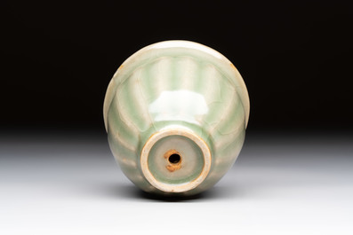 A Chinese Longquan celadon 'Trick Cup', Ming or later
