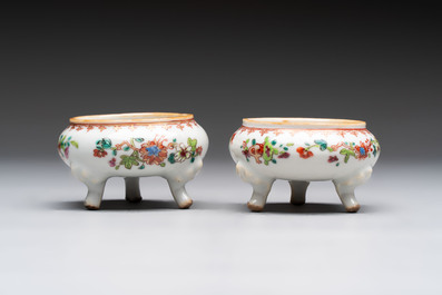 A varied collection of 11 Chinese famille rose wares, Qianlong