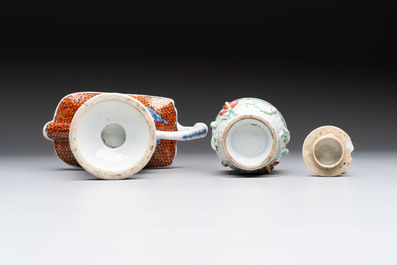 A varied collection of 11 Chinese famille rose wares, Qianlong