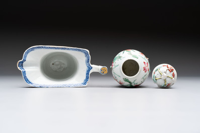 A varied collection of 11 Chinese famille rose wares, Qianlong