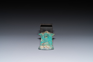A Chinese bronze horse harness frontlet, Western Zhou