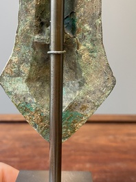 A Chinese bronze horse harness frontlet, Western Zhou