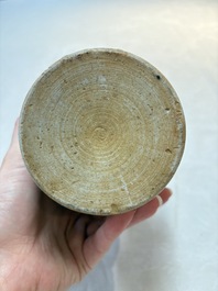 A small Chinese wucai jar with ladies and boys in a landscape, Transitional period
